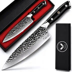 TASAI – Nóż Chef Knife 8” Hammered Damascus Steel
