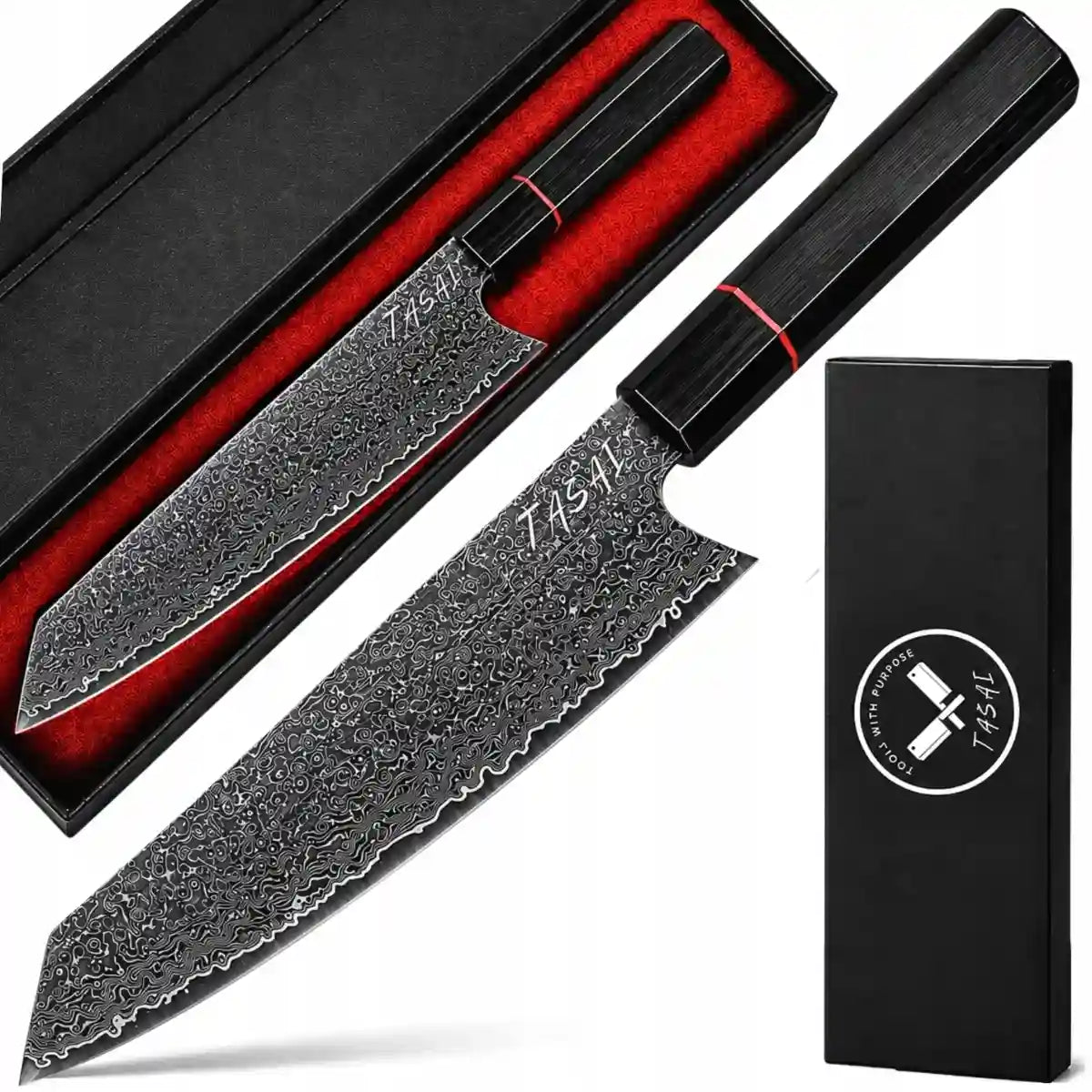 TASAI – Nóż Kiritsuke 8” Damascus Steel