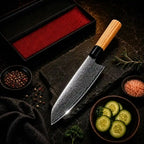 TASAI – Nóż Kiritsuke 8” Damascus Steel