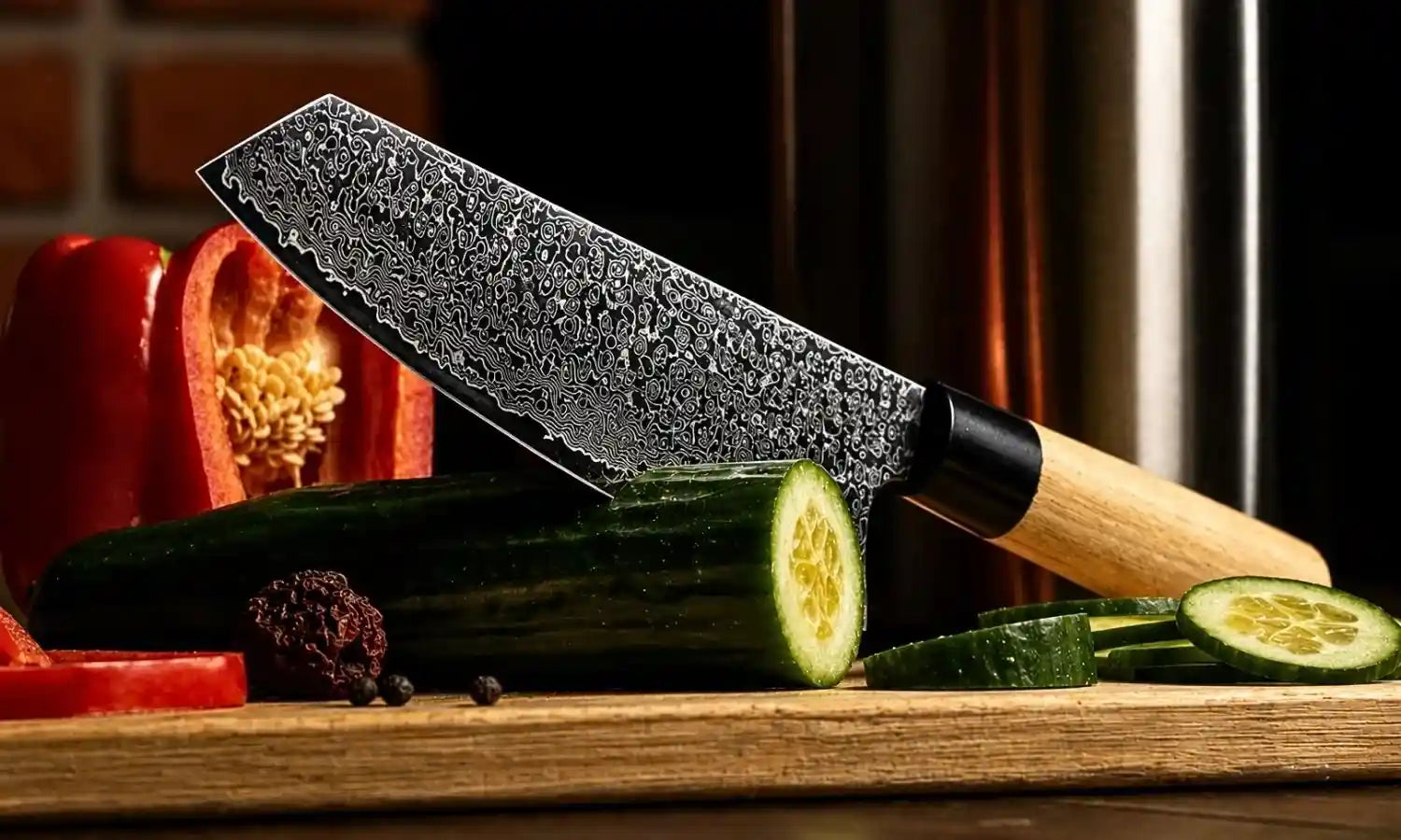 TASAI – Nóż Kiritsuke 8” Damascus Steel