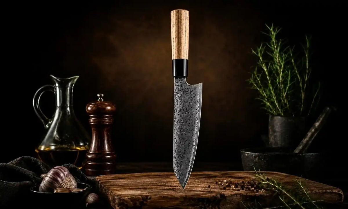 TASAI – Nóż Kiritsuke 8” Damascus Steel